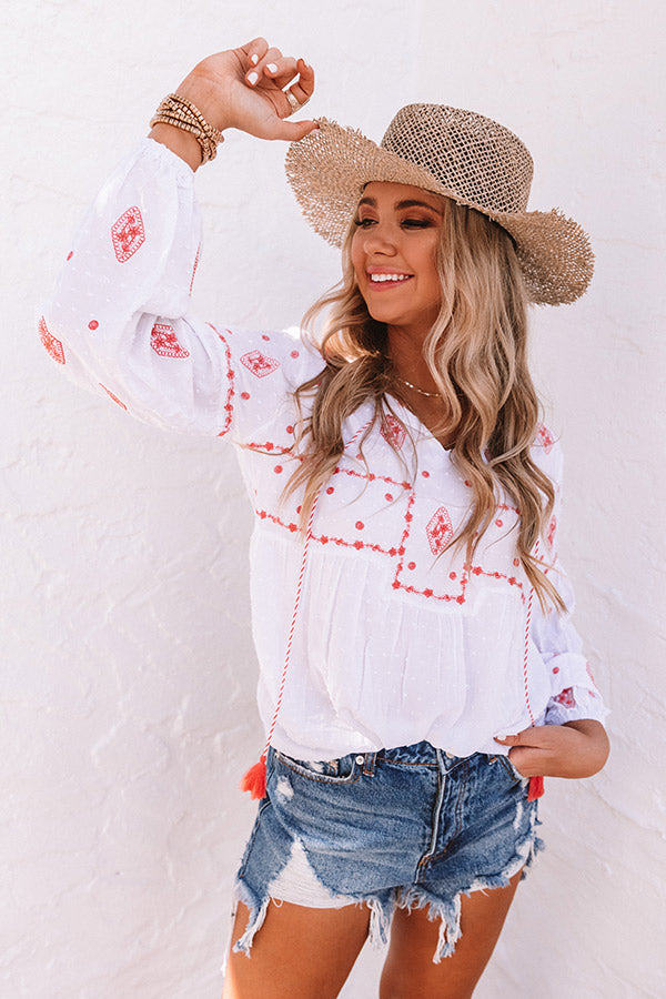 Tuscan Villa Embroidered Top Image - 1