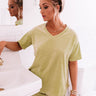 Pack Your Passport Velour Tee in Lime Punch Image - 1