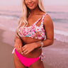 Maui Please Floral One Shoulder Bikini Top in Fuchsia Image - 1