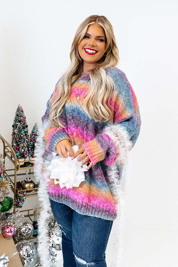 Candy Coated Knit Sweater Curves