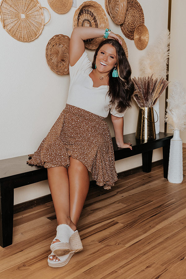 Wildest Wishes Leopard Skirt in Mocha Curves Image - 2