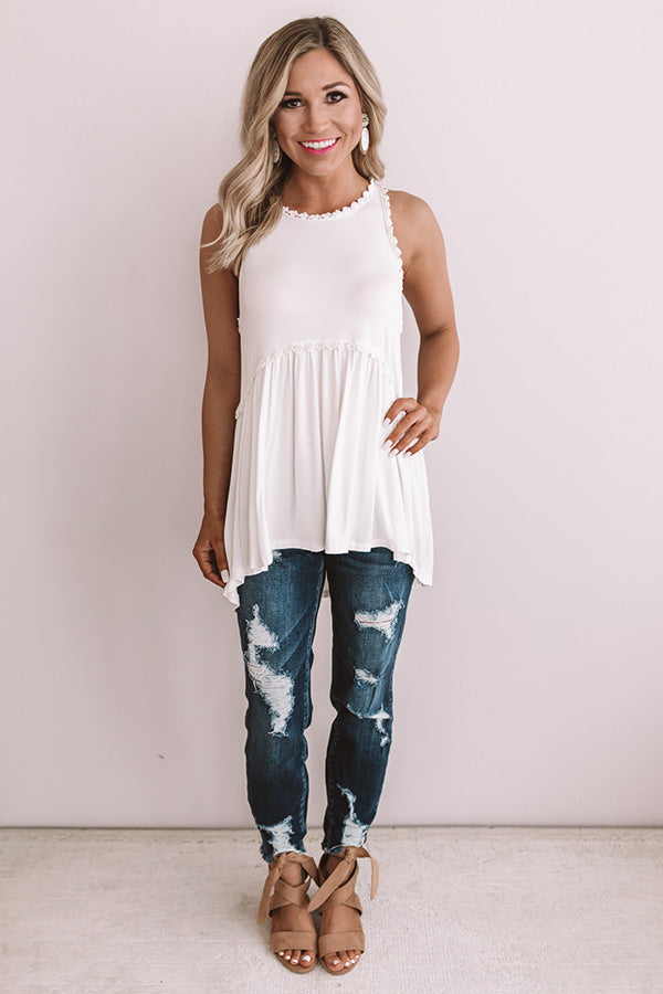 Fashion Queen Tank Top in Ivory