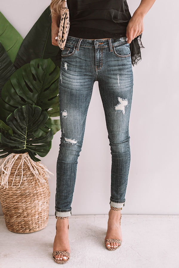 Eunina The Boardwalk Mid Rise Distressed Skinny Image - 1