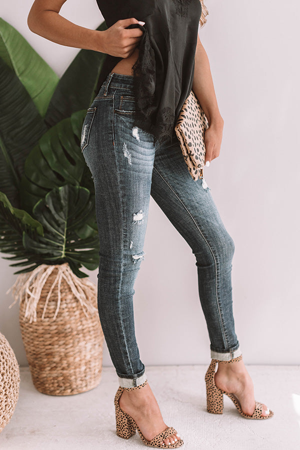 Eunina The Boardwalk Mid Rise Distressed Skinny Image - 3