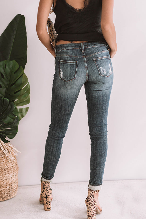 Eunina The Boardwalk Mid Rise Distressed Skinny Image - 4