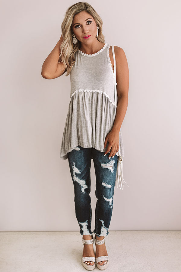 Fashion Queen Tank Top in Grey Image - 4