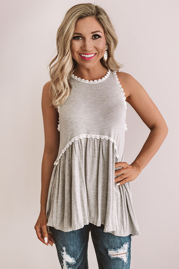 Fashion Queen Tank Top in Grey Image - 1