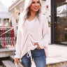 Insta Obsessed Knit Sweater In Light Pink Image - 1