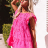Path To Perfection Eyelet Top In Pink Image - 1