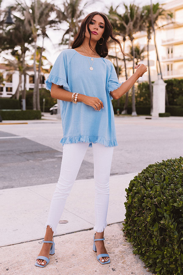 S'more Kisses Shift Top In Airy Blue Image - 2