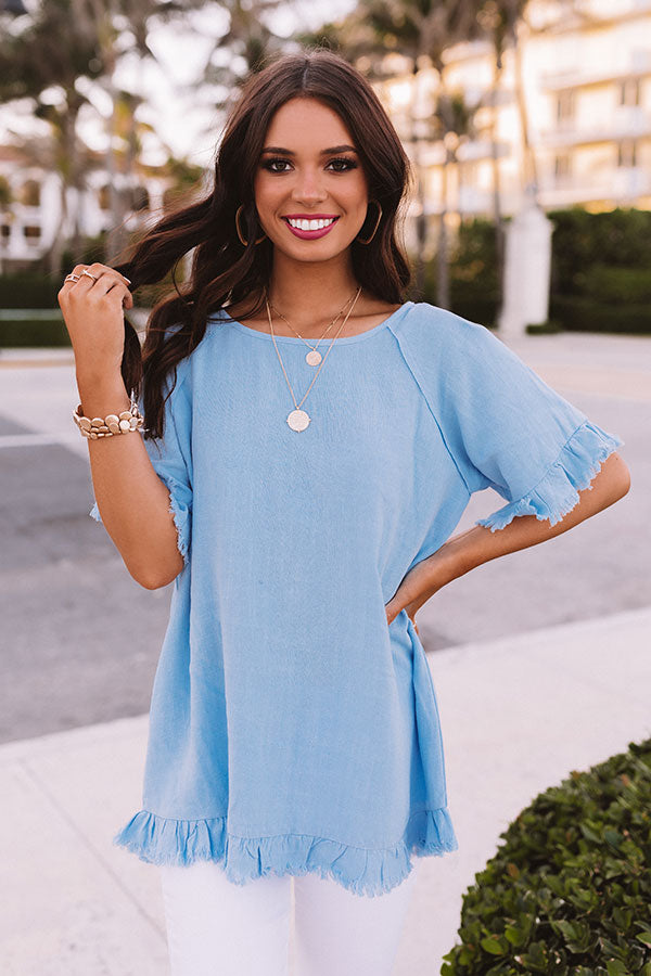 S'more Kisses Shift Top In Airy Blue Image - 1