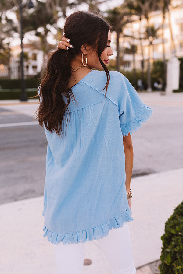 S'more Kisses Shift Top In Airy Blue Image - 4