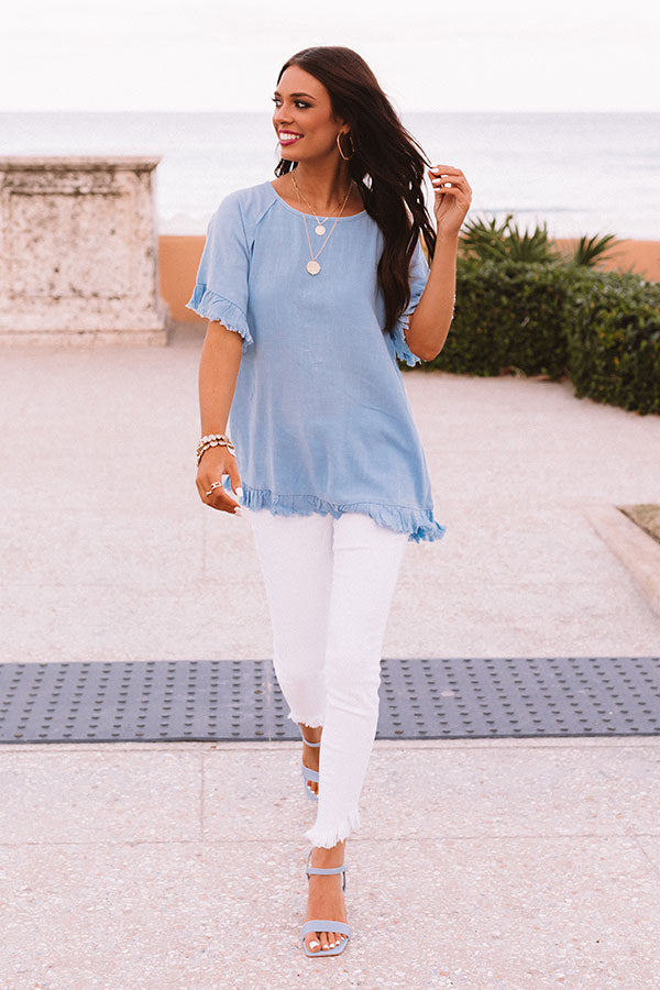 S'more Kisses Shift Top In Airy Blue Image - 5
