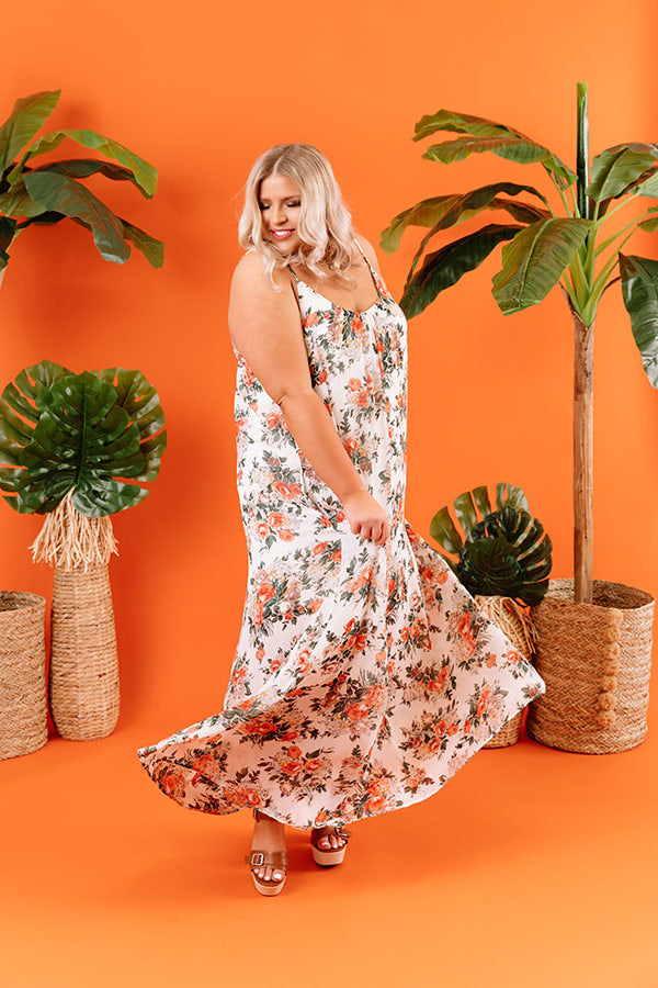 Floral Ever After Maxi Dress in White Curves Image - 1