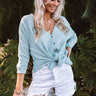Wave Of Calm Waffle Knit Top in Island Paradise Image - 1