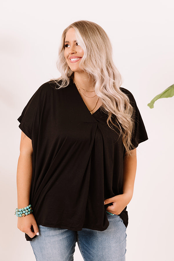 Sunday Stroll Shift Top In Black Curves Image - 3