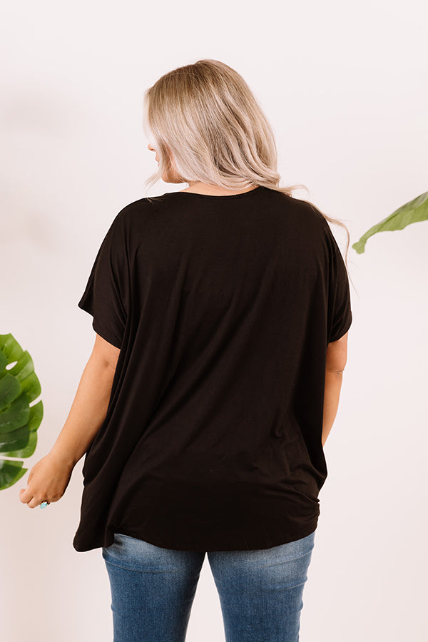 Sunday Stroll Shift Top In Black Curves Image - 4