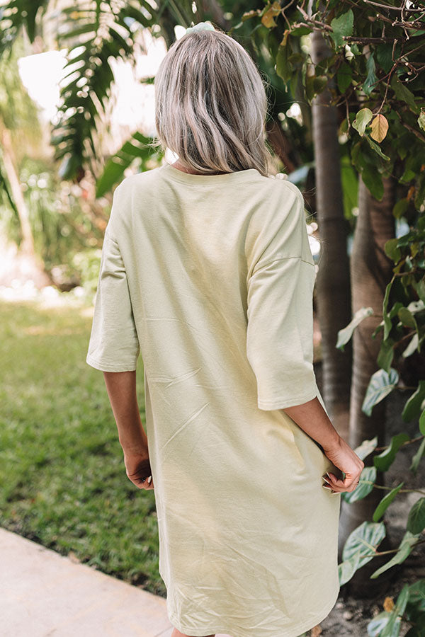 Santa Cruz Chic T-Shirt Dress in Lime Punch Image - 3