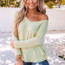 Your Dream Girl Waffle Knit Shift Top in Lime Punch Image - 1