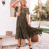 Hollywood Bungalow Midi Dress in Olive Image - 1