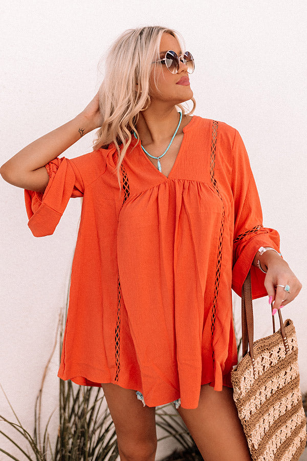 Hear The Music Shift Top In Tangerine Image - 2