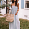 Heavenly Flow Maxi Dress in Sky Blue Image - 1