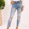 The Maya High Waist Relaxed Distressed Jean Image - 1