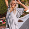 Brunchin' Babe Babydoll Top In Grey Image - 1