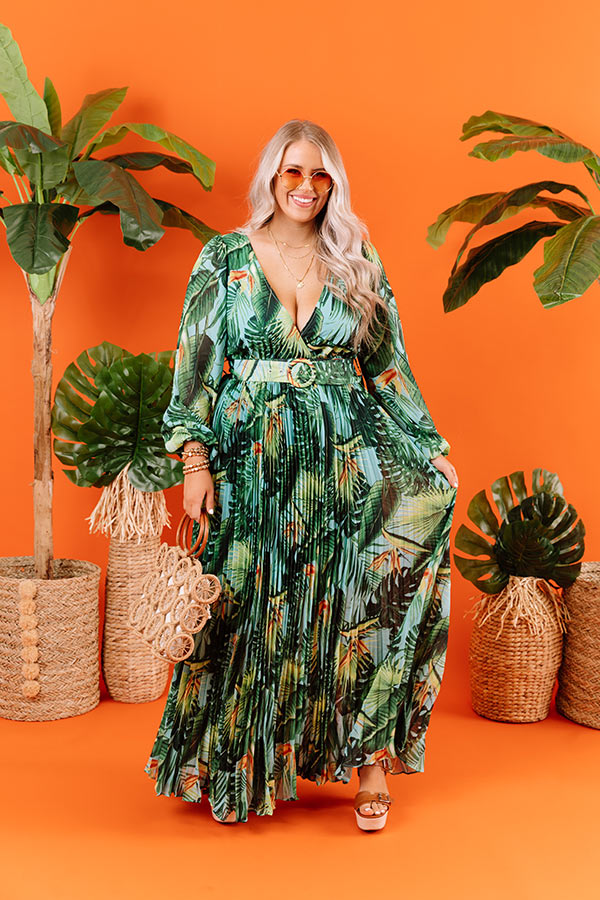 Palms And Prosecco Maxi Dress Curves Image - 3