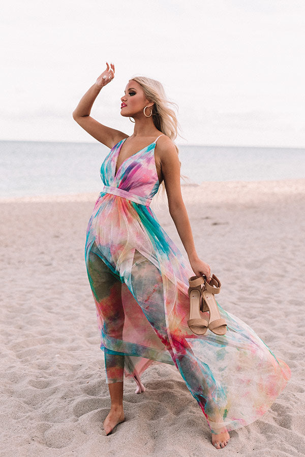 Watercolor Kisses Maxi Dress Image - 2