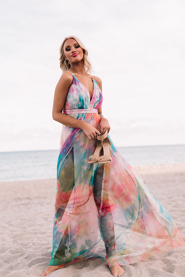 Watercolor Kisses Maxi Dress Image - 1