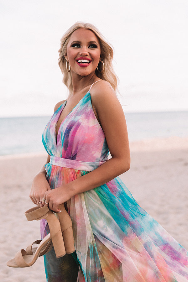 Watercolor Kisses Maxi Dress Image - 4