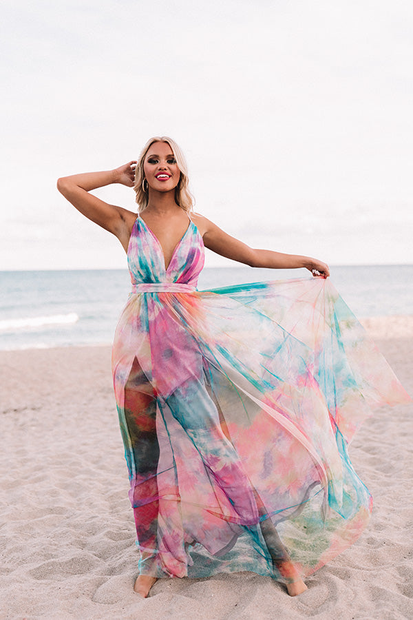 Watercolor Kisses Maxi Dress Image - 1