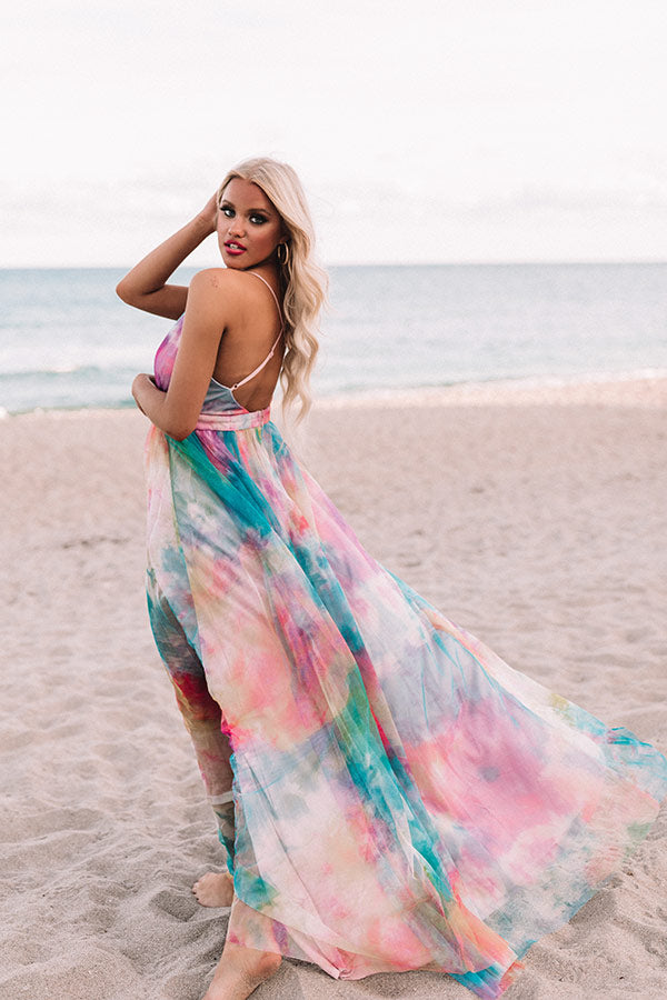 Watercolor Kisses Maxi Dress Image - 3