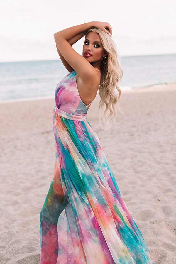 Watercolor Kisses Maxi Dress Image - 1