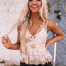 Sweet Flirtation Lace Top in Taupe Image - 1