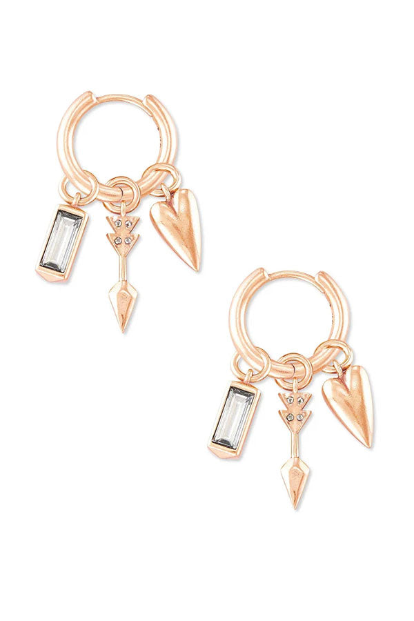 Kendra Scott Zoey Interchangeable Huggie Earrings Set In Rose Gold
