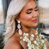 Sleek Romance Beaded Earrings In Ivory Image - 1