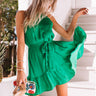 French Fascination Ruffle Dress in Kelly Green Image - 1