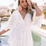 Cosmos In Cozumel Lace Romper In White Image - 1