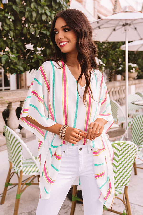 Bring On The Sunshine Stripe Shift Tunic in Ivory Image - 4