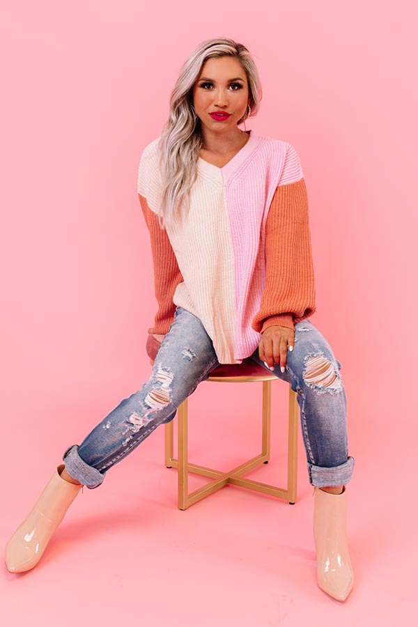 Sweet Tooth Color Block Sweater Image - 1