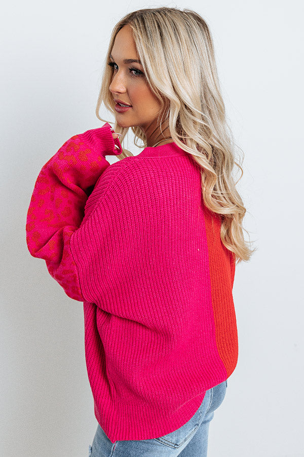 Candy Crush Color Block Sweater in Pink Image - 1