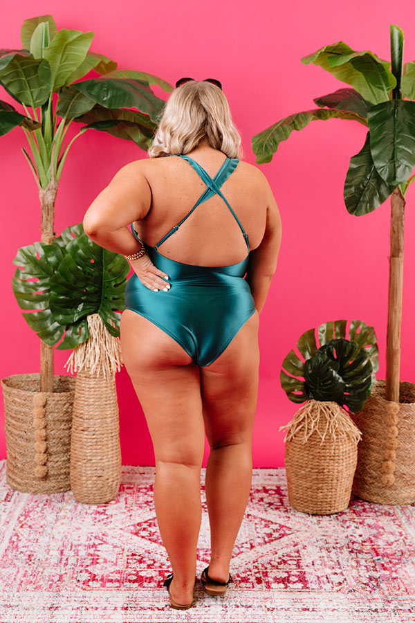 Swim Up Bar Ruffle One Piece Swimsuit Curves - Main Image