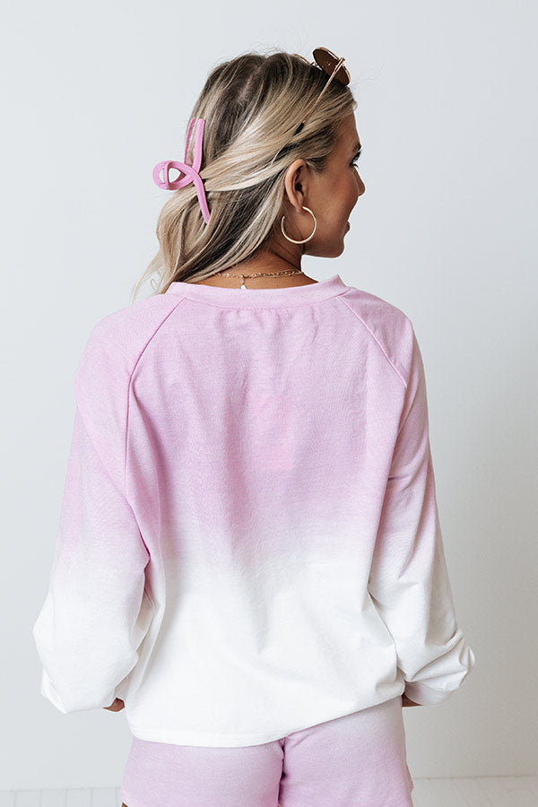 Truly Relaxed Ombre Sweatshirt in Violet Image - 4