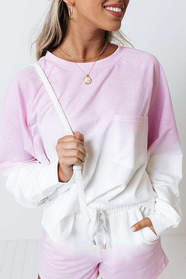 Truly Relaxed Ombre Sweatshirt in Violet Image - 2