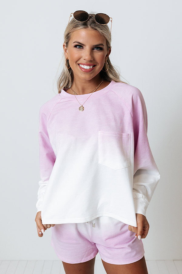 Truly Relaxed Ombre Sweatshirt in Violet • Impressions Online Boutique