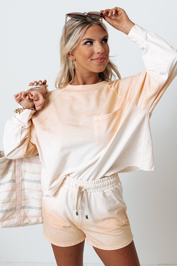 Truly Relaxed Ombre Sweatshirt in Orange