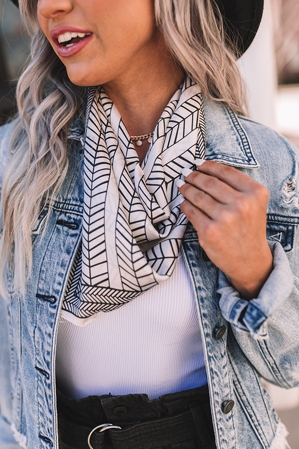 Pina Colada Kisses Scarf In Stone Image - 3