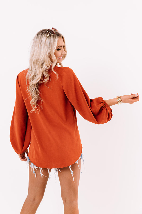 The Best Of Times Shift Top in Rust Image - 4